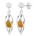 SS BALL TOP CAGE CITRINE picture