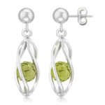 SS BALL TOP CAGE PERIDOT picture