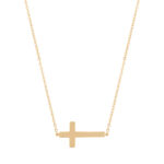 14KG SIDEWAYS CROSS NECKLACE picture