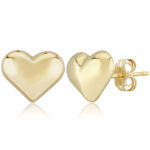 14KG 10MM PUFFED HEART STUD picture