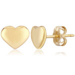 14KG 8MM FLAT HEART STUD picture