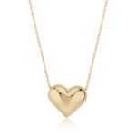 14KG 15MM PUFFED HEART W/CHAIN picture