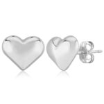 SS 10MM PUFFED HEART STUD picture