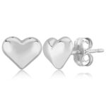 SS 8MM PUFFED HEART STUD picture