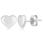 SS 8MM FLAT HEART STUD picture