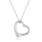 SS 12MM OPEN HEART NECKLACE picture