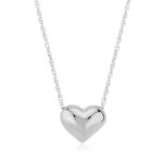 SS PUFFED HEART W/CHAIN picture