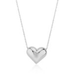 SS 15MM PUFFED HEART W/CHAIN picture