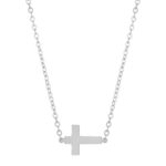 14KWG SM SIDEWAYS CROSS NECKLACE picture