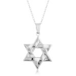 14KWG MEDIUM STAR OF DAVID PENDANT picture