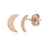14KRG SM CRESCENT MOON STUD picture
