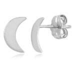 14KWG SM CRESCENT MOON STUD picture