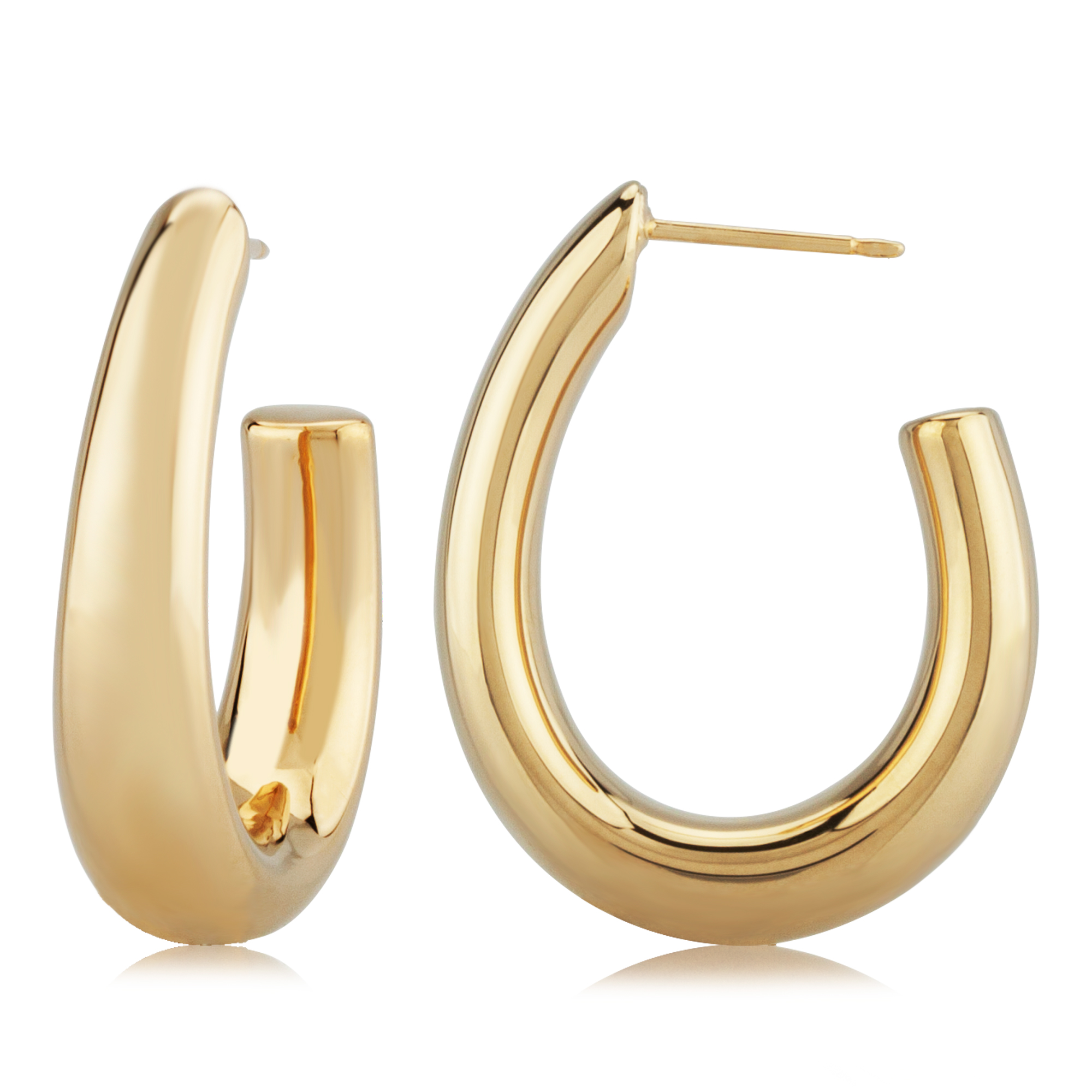 Onyx Stud Earrings-6m-black Silver Earrings-for Women-men-flat