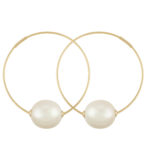 14KY ENDLESS HOOP W-BAROQUE PEARL picture