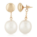 14KG 8MM FLAT BALL W/BAROQUE PEARL picture