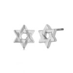 14KWG SMALL STAR OF DAVID W/POST picture