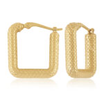 14KG SM FACETED SQUARE HOOP picture