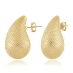 14KG MED FACETED TEAR DROP STUD picture