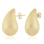 14KG MED FACETED TEAR DROP STUD picture