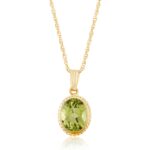 14KG 8X6 PERIDOT ROPE W/6R-18″ CHAIN picture