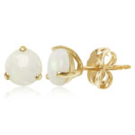 14KG 6MM 3 PRONG OPAL STUD picture