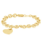 SS VERMEIL HEAVY CABLE 7.5IN & HEART TAG picture