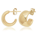 SS VERMEIL X-SM FLAT BAND HOOP picture