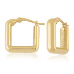 SS VERMEIL SM PLAIN SQUARE HOOP picture