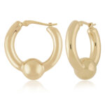 SS VERMEIL SM TUBE W/BALL HOOP picture