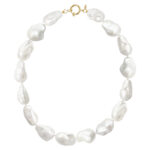 14KY 12-15MM BAROQUE PEARL NECK 17.5″ picture