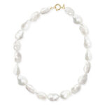 14KY 10-12MM BAROQUE PEARL NECK 16″ picture