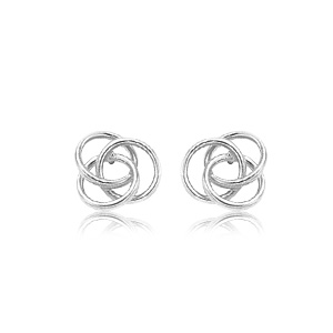 Large Love Knot Studs image: 14KWG LOVE KNOT
