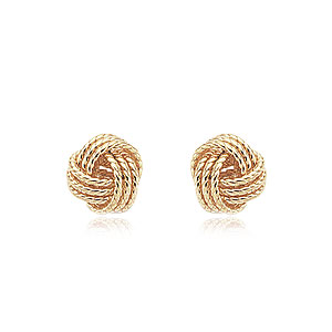 Twisted Love Knot Studs image: 14KG TWISTED LOVE KNOT