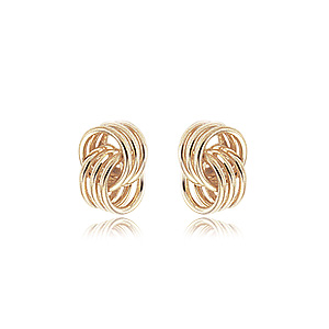 Coiled Love Knot Earrings image: 14KG COIL KNOT