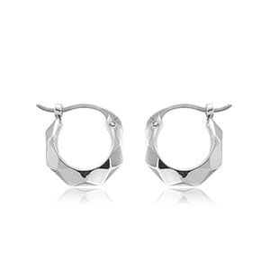 Extra Small Diamond Cut Hoops picture