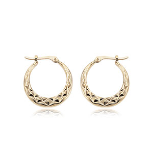 Small Diamond Cut Hoops picture