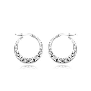 Small Diamond Cut Hoops picture