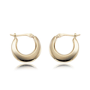 Small Polished Hoops image: 14KG SM POL HOOP SD