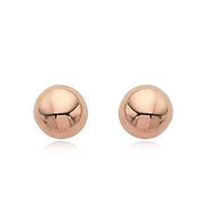 Domed Button image: 14KRG 10MM POLISHED BUTTON