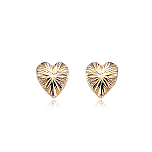 Lined Heart Studs picture