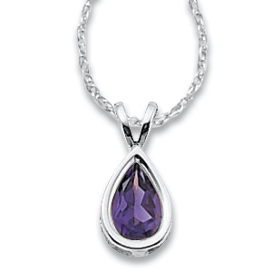 Amethyst Pear on 18" Chain picture