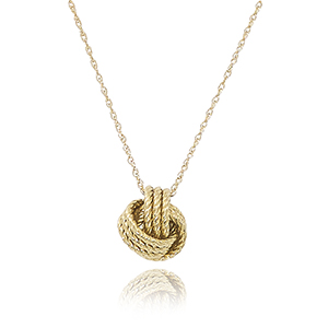 14KG 18″ Twisted Love Knot Necklace image