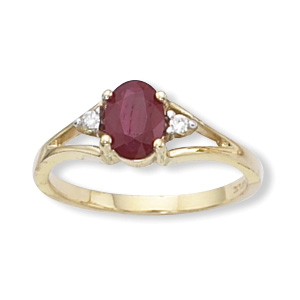14KG 7X5 RUBY RING picture