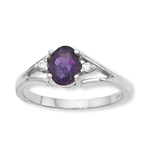 14KWG 7X5 AMETHYST RING picture