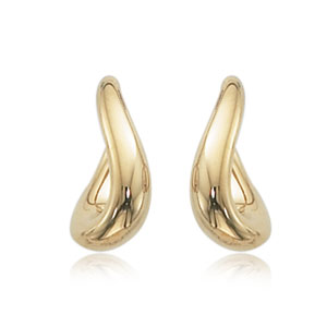 Twisted Oval Hoops (L & R) image: 14KG SM TWISTED OVAL