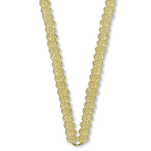 Oro Verde Bead Necklace image: SS 3.5MM FACETD BEAD-LEMN