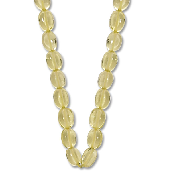Oro Verde Bead Necklace image: SS 6X4 TUMBLED BEAD-LEMON