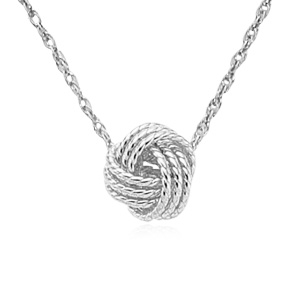 SS TWISTED LOVE KNOT W/18″ CHAIN picture