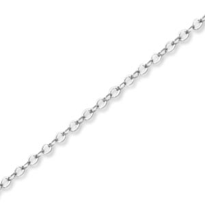 Diamond Cut Cable Chain Necklace image: SS 18″ DC-CABLE CHAIN