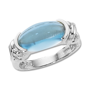 Oval Blue Topaz Ring picture